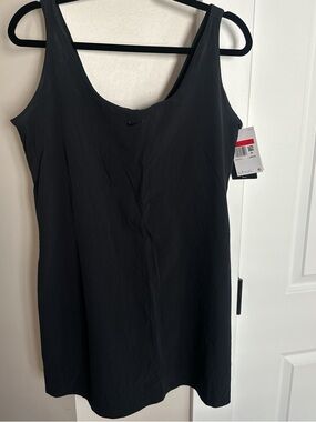 Nike Black Tank Dress with Scoop Neckline and Logo